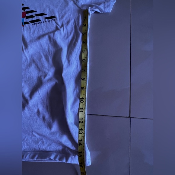 Armani Exchange white T- shirt size M cotton print - Picture 12 of 13